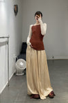 BASERANGE Long-sleeved patchwork top T-shirt series Portugal BAS-TOGN-CG-AU23-SHAOHONG Burned pompom